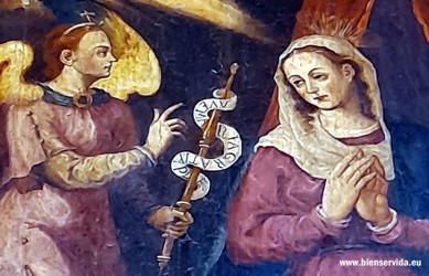 La Anunciación. Detalle La Anunciación. Detalle